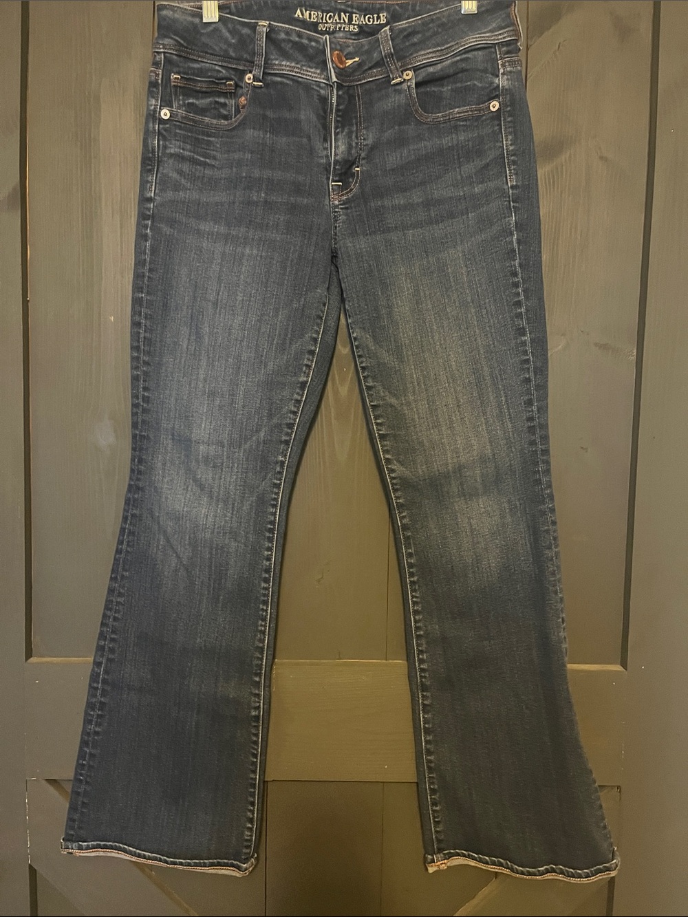 American Eagle Outfitters Dark Blue Wide Leg Jeans